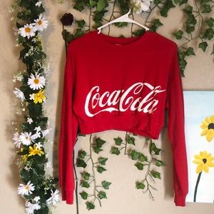 Coca Cola long sleeve crop top